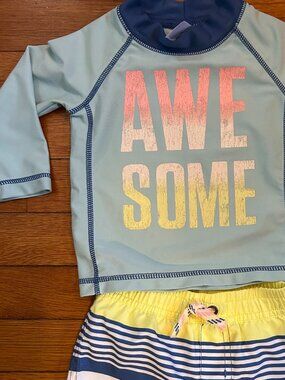 CARTERS Baby Boy Rash Guard Swim Set